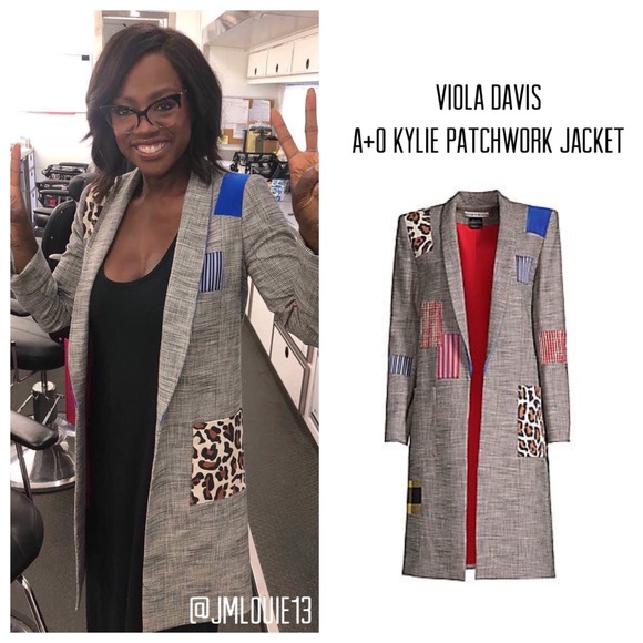 alice and olivia patchwork coat